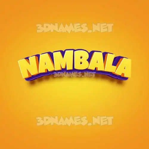 nambala in Orange Toon style - 3D name wallpaper