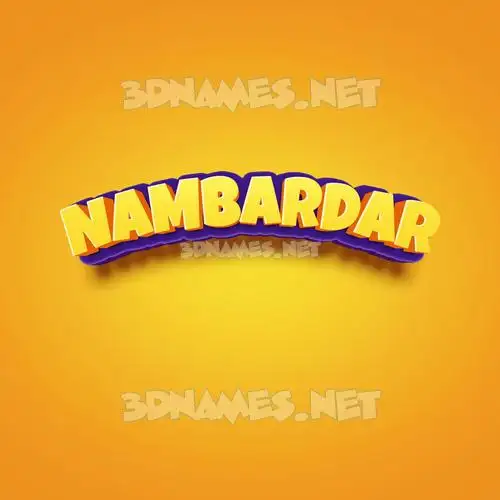 nambardar in Orange Toon style - 3D name wallpaper nambardar in Orange Toon style - 3D name wallpaper