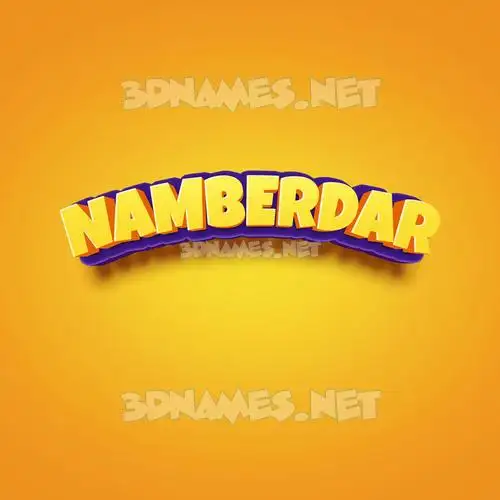 namberdar in Orange Toon style - 3D name wallpaper namberdar in Orange Toon style - 3D name wallpaper