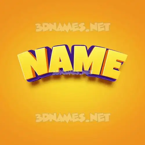 name in Orange Toon style - 3D name wallpaper