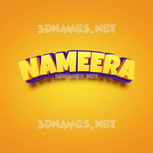 nameera in Orange Toon style - 3D name wallpaper
