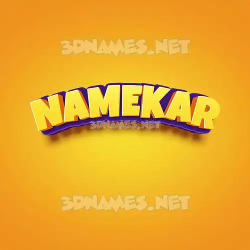 namekar in Orange Toon style - 3D name wallpaper