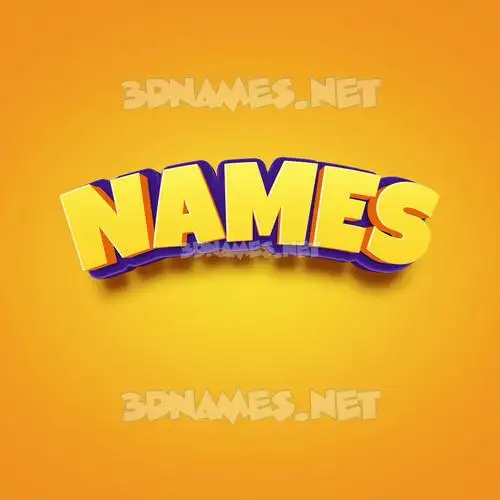 names in Orange Toon style - 3D name wallpaper