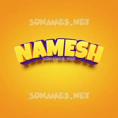 namesh in Orange Toon style - 3D name wallpaper namesh in Orange Toon style - 3D name wallpaper