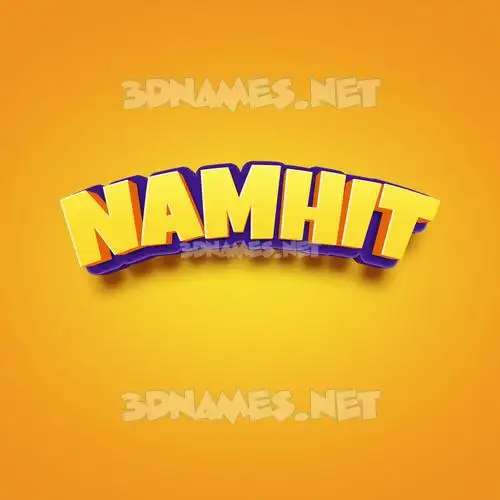 namhit in Orange Toon style - 3D name wallpaper namhit in Orange Toon style - 3D name wallpaper