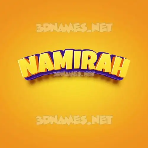 namirah in Orange Toon style - 3D name wallpaper