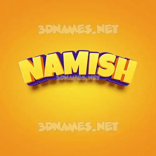 namish in Orange Toon style - 3D name wallpaper namish in Orange Toon style - 3D name wallpaper
