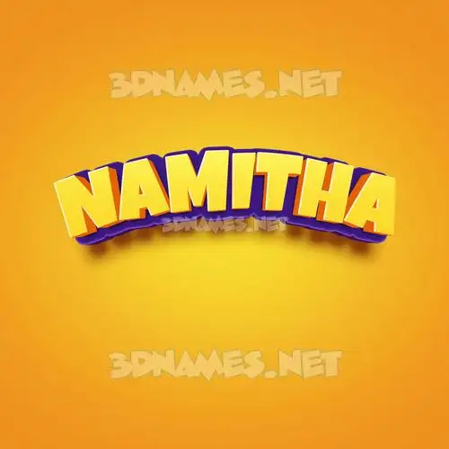 namitha in Orange Toon style - 3D name wallpaper