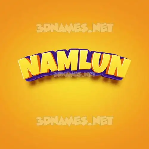 namlun in Orange Toon style - 3D name wallpaper namlun in Orange Toon style - 3D name wallpaper