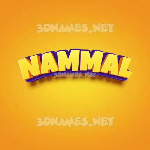 nammal in Orange Toon style - 3D name wallpaper