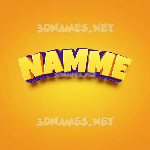 namme in Orange Toon style - 3D name wallpaper namme in Orange Toon style - 3D name wallpaper