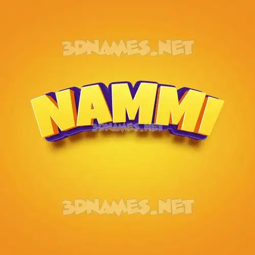 nammi in Orange Toon style - 3D name wallpaper