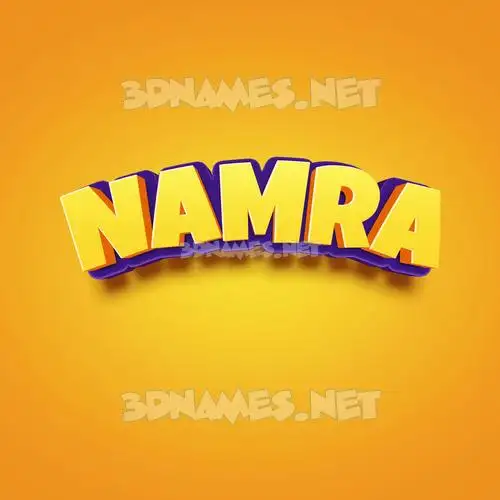 namra in Orange Toon style - 3D name wallpaper