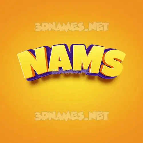 nams in Orange Toon style - 3D name wallpaper