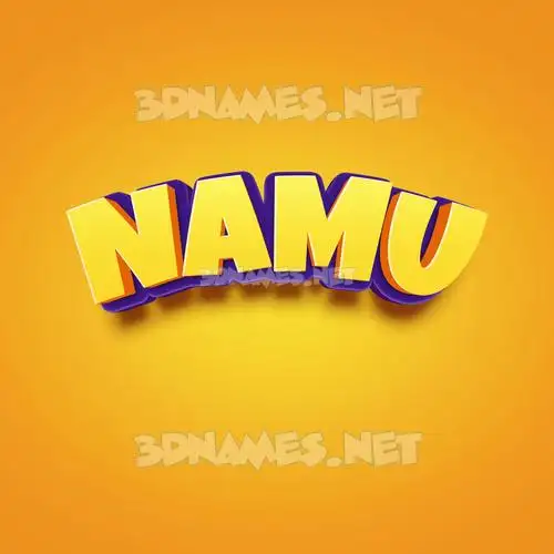 namu in Orange Toon style - 3D name wallpaper namu in Orange Toon style - 3D name wallpaper