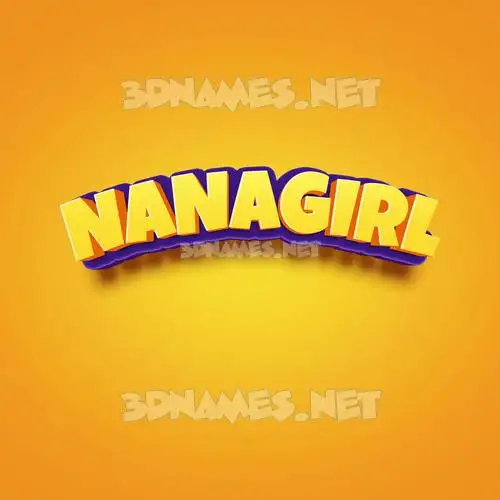 nanagirl in Orange Toon style - 3D name wallpaper nanagirl in Orange Toon style - 3D name wallpaper