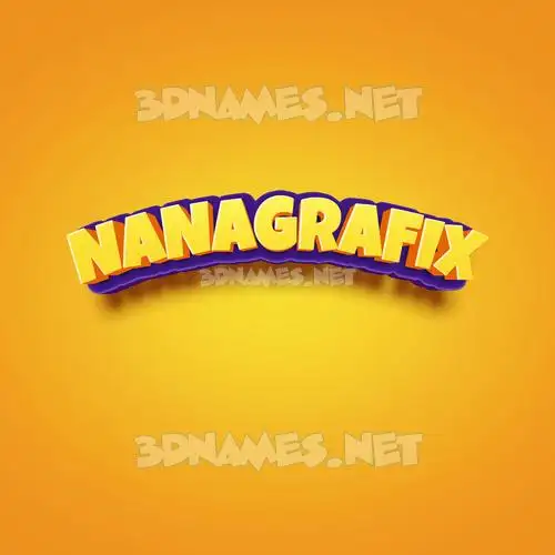 nanagrafix in Orange Toon style - 3D name wallpaper nanagrafix in Orange Toon style - 3D name wallpaper