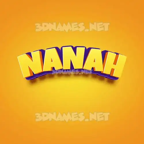 nanah in Orange Toon style - 3D name wallpaper nanah in Orange Toon style - 3D name wallpaper