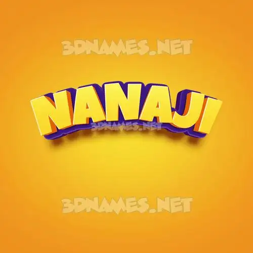 nanaji in Orange Toon style - 3D name wallpaper