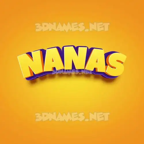nanas in Orange Toon style - 3D name wallpaper nanas in Orange Toon style - 3D name wallpaper