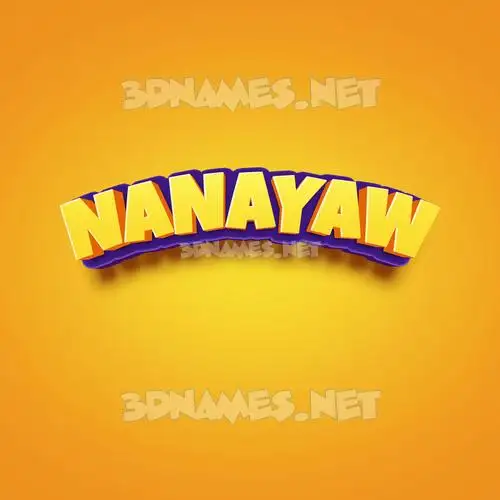 nanayaw in Orange Toon style - 3D name wallpaper