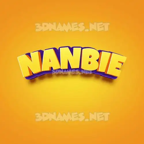 nanbie in Orange Toon style - 3D name wallpaper nanbie in Orange Toon style - 3D name wallpaper