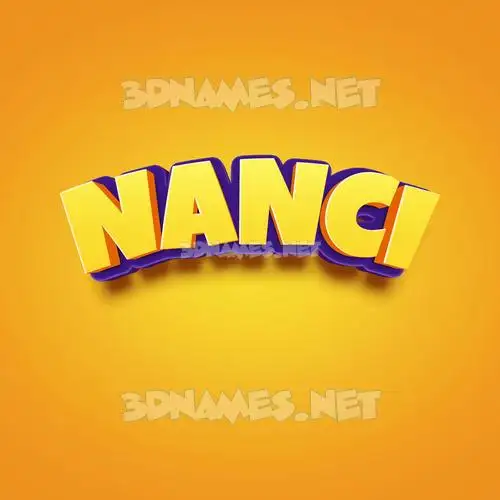 nanci in Orange Toon style - 3D name wallpaper nanci in Orange Toon style - 3D name wallpaper
