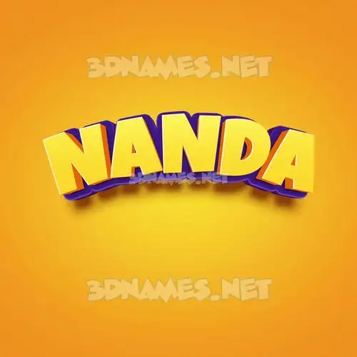 nanda in Orange Toon style - 3D name wallpaper nanda in Orange Toon style - 3D name wallpaper