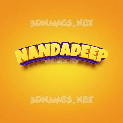 nandadeep in Orange Toon style - 3D name wallpaper