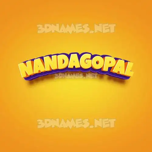 nandagopal in Orange Toon style - 3D name wallpaper nandagopal in Orange Toon style - 3D name wallpaper