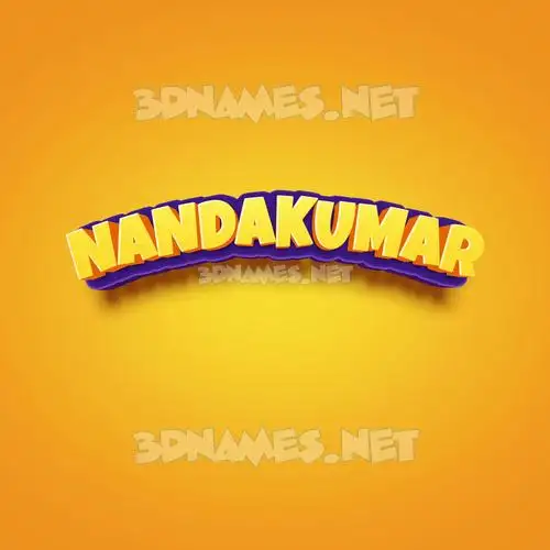 nandakumar in Orange Toon style - 3D name wallpaper