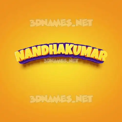nandhakumar in Orange Toon style - 3D name wallpaper