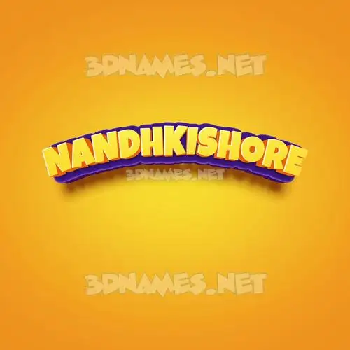 nandhkishore in Orange Toon style - 3D name wallpaper