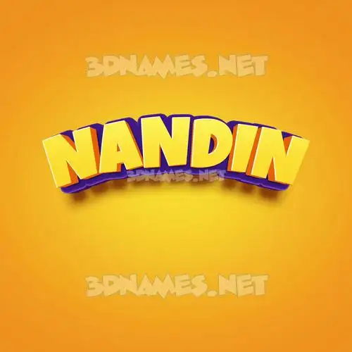 nandin in Orange Toon style - 3D name wallpaper nandin in Orange Toon style - 3D name wallpaper