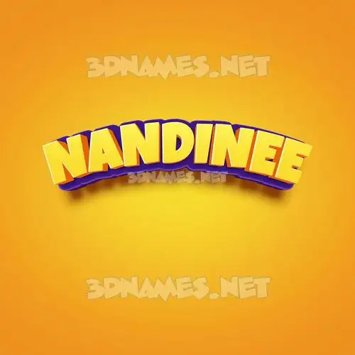 nandinee in Orange Toon style - 3D name wallpaper