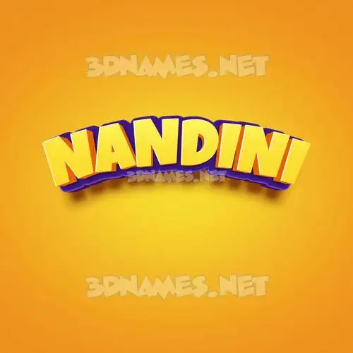 nandini in Orange Toon style - 3D name wallpaper nandini in Orange Toon style - 3D name wallpaper