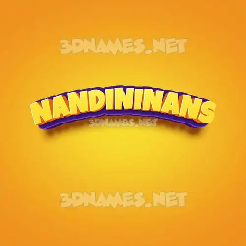 nandininans in Orange Toon style - 3D name wallpaper nandininans in Orange Toon style - 3D name wallpaper