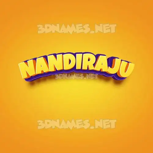 nandiraju in Orange Toon style - 3D name wallpaper