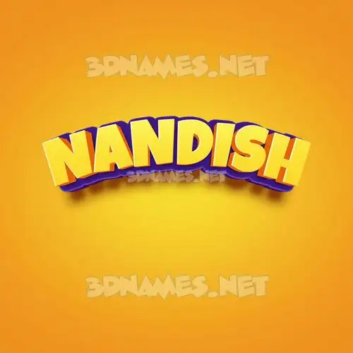 nandish in Orange Toon style - 3D name wallpaper nandish in Orange Toon style - 3D name wallpaper