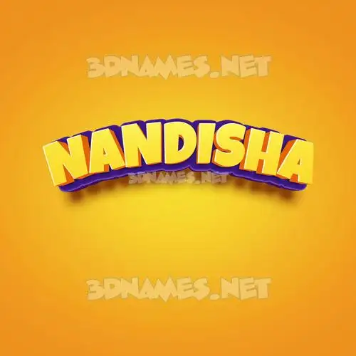 nandisha in Orange Toon style - 3D name wallpaper nandisha in Orange Toon style - 3D name wallpaper