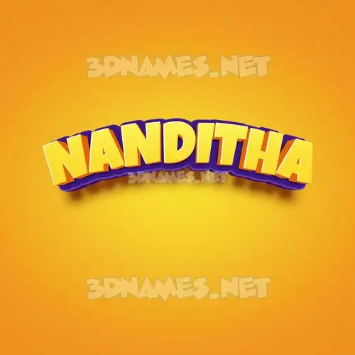 nanditha in Orange Toon style - 3D name wallpaper nanditha in Orange Toon style - 3D name wallpaper
