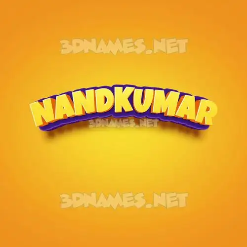 nandkumar in Orange Toon style - 3D name wallpaper