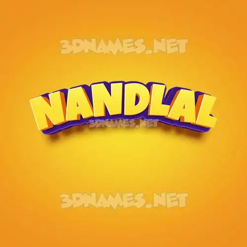nandlal in Orange Toon style - 3D name wallpaper