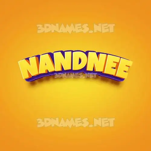 nandnee in Orange Toon style - 3D name wallpaper nandnee in Orange Toon style - 3D name wallpaper