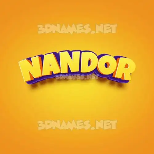 nandor in Orange Toon style - 3D name wallpaper