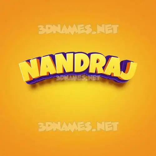 nandraj in Orange Toon style - 3D name wallpaper