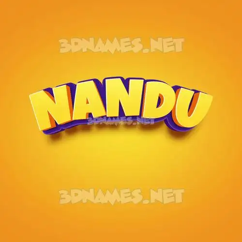 nandu in Orange Toon style - 3D name wallpaper nandu in Orange Toon style - 3D name wallpaper