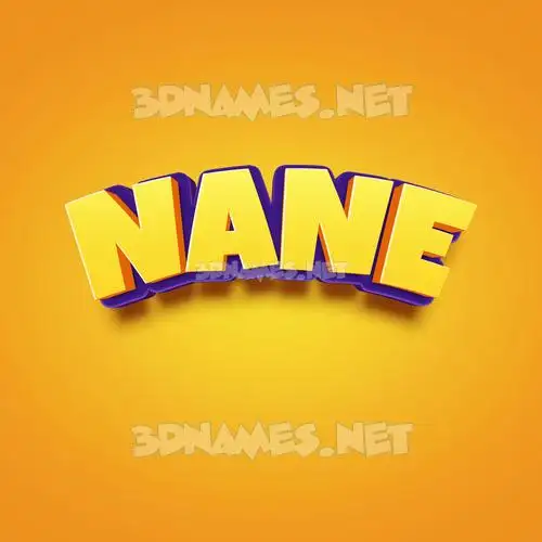 nane in Orange Toon style - 3D name wallpaper nane in Orange Toon style - 3D name wallpaper