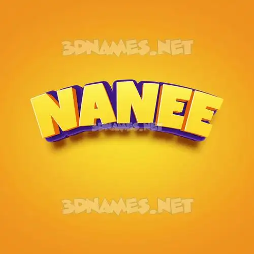 nanee in Orange Toon style - 3D name wallpaper nanee in Orange Toon style - 3D name wallpaper