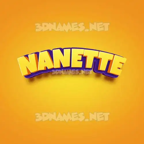 nanette in Orange Toon style - 3D name wallpaper nanette in Orange Toon style - 3D name wallpaper